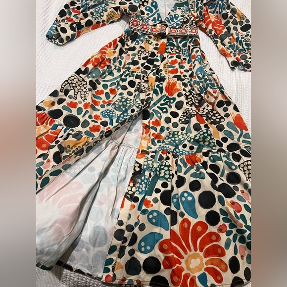 Anthropologie FARM Rio Mushroom Forest canvas Dress - Picture 5 of 9